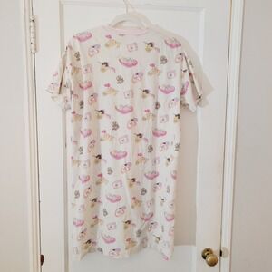 Vintage Nordstrom Intimates Petite Onesize 100% Cotton Dog Cat Print Nightgown